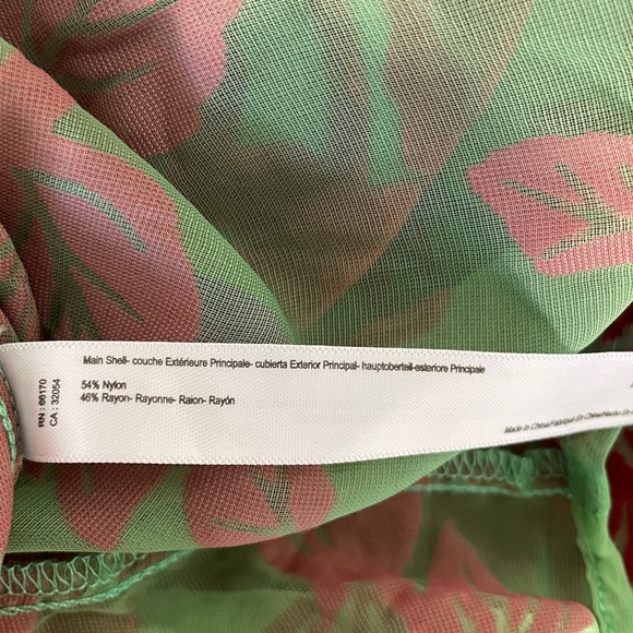 UO Red Velvet Floral and Lime Brat Green‎ Robe Kimono Wrap One Size (SM-LG) - Picture 9 of 10